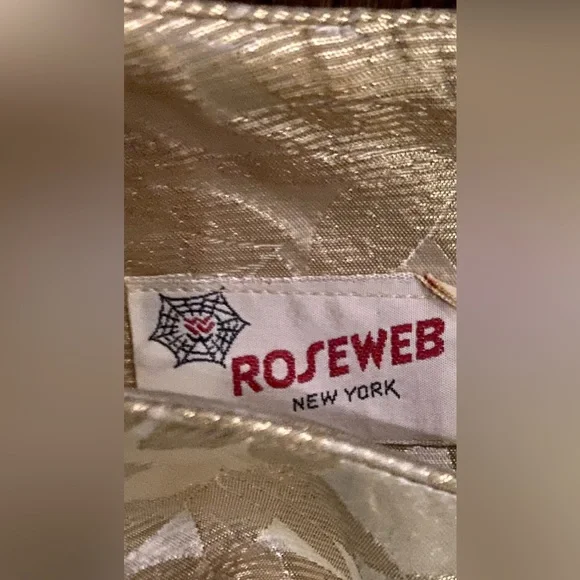 Vintage 50s Gold Lamé Cocktail Dress - Label is size 10 - Picture 4 of 11